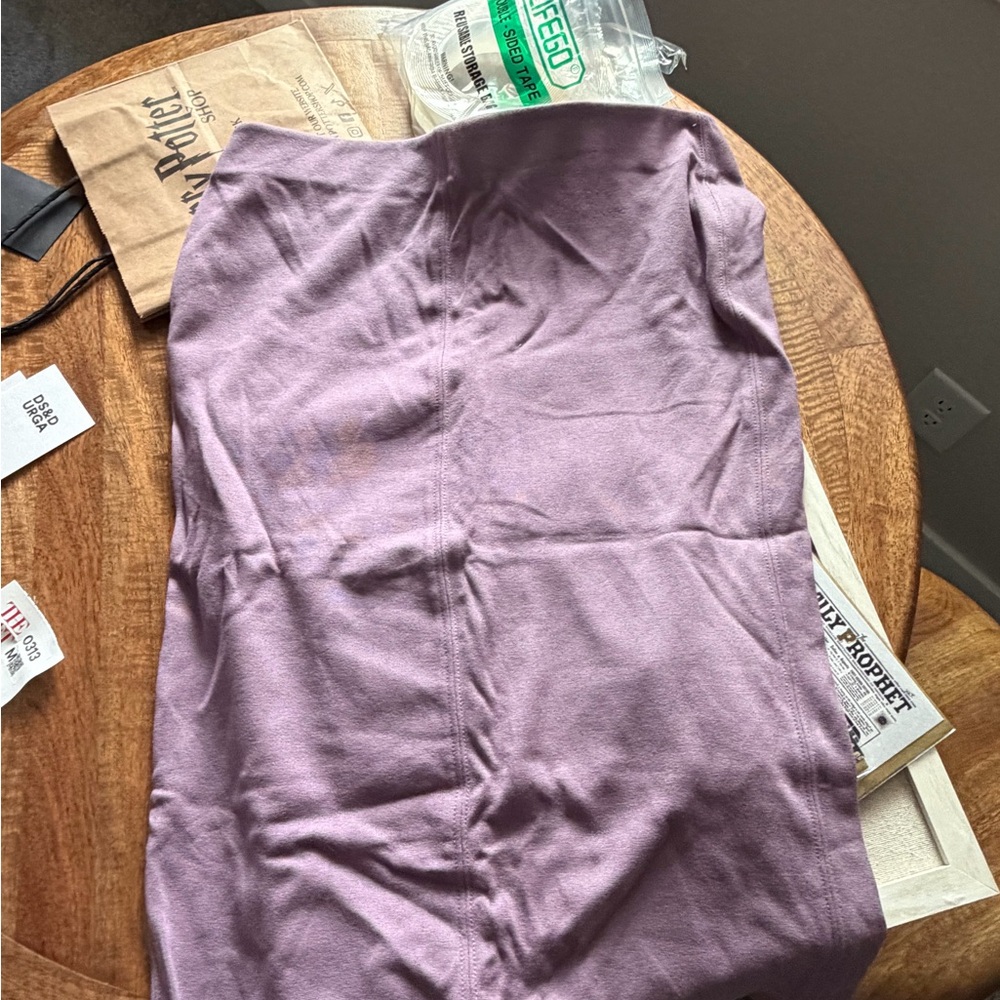 Catherine Malandrino Lavender Tube Dress with Black Trim